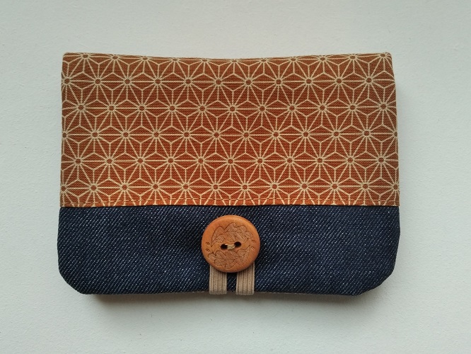 Fabric purse - ref. rd-200610-ochre-rhomb